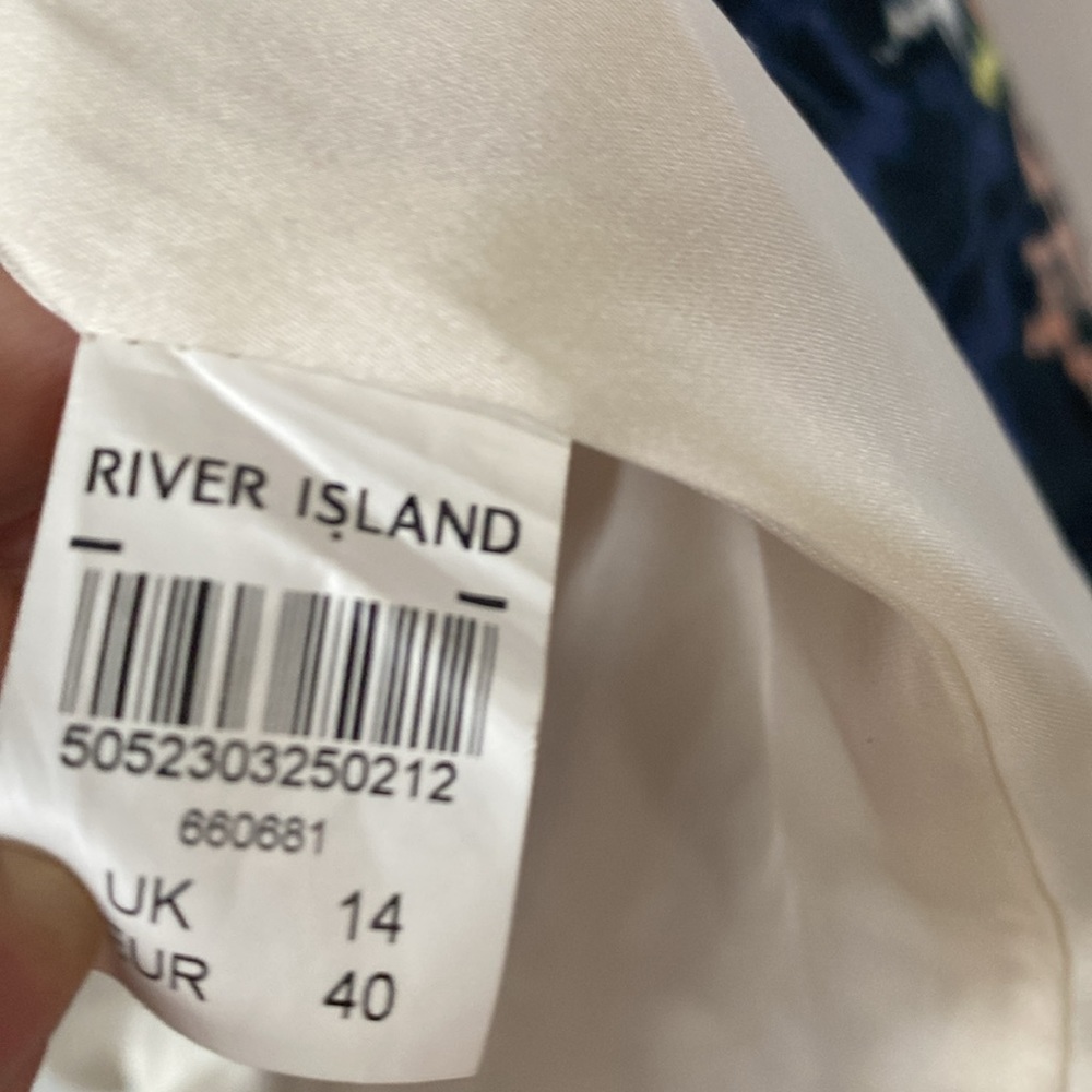 River Island 14 Floral Watercolor Open Front Blazer - Picture 12 of 13